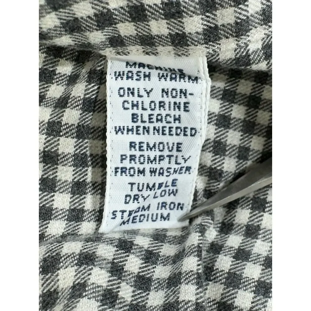 Ralph‎ Lauren Mens Blake Button Up Size Large Black White Shepherd Check Vintage